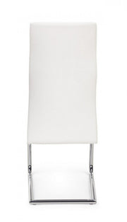Sedia design  in ecopelle Bianco THELMA 44x58x h104 cm