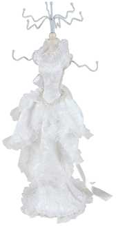 Manichino abito lungo bianco ca-5233 cm. 15 x 10 h 37