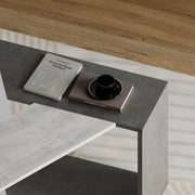 Tavolo da salotto Trio colore cemento bianco EFFEZ