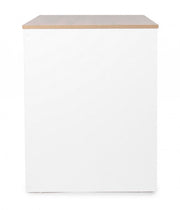 Scrivania Alberta con cassettiera effetto legno 120x60x75h cm