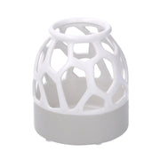 Vaso ceramica bianco traforato cmø7h13