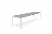 Tavolo allungabile antracite-bianco 80 cm x 130-290 cm H. 76 cm