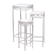 Colonnina metallo aprilia bianco brush 1-3 quadra cm 29x29h70