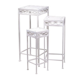 Colonnina metallo aprilia bianco brush 1-3 quadra cm 29x29h70