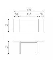 Tavolo Allungabile 110-170 x 75 cm - Baud