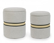 Set2 Pouf Contenitore Karina Grigio Ch