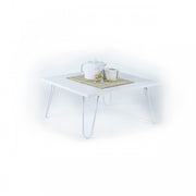 Tavolino per colazione letto bianco Con gambe pieghevoli  cm 60 x 60 x 29 h