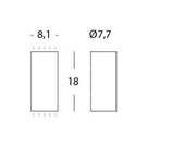 Applique 6W+6W Led 3000K  linea sirio  bianco