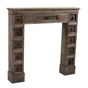 Camino legno marrone con cassetti cm 108x18h101