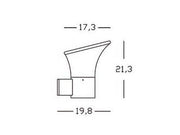 Applique In Alto E27  linea belen  alluminio