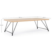 Tavolino in stile Industrial Vintage DISTRICT 120x60x h36 cm