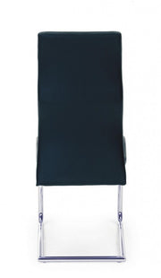 Sedia  salotto in ecopelle Nero THELMA 44x58x h104 cm