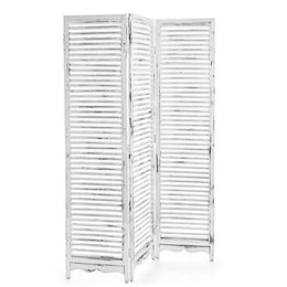 Paravento separe 3 ante legno bianco MIlky cm 120 x 180