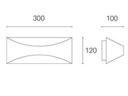 Applique in alluminio pressofuso con diffusore satinato - 12W, 935 lumen, luce calda caffe'