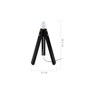 Lampada da tavolo treppiede Deco MDL3042 legno nero