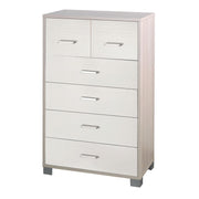 Settimino alto da camera sei cassetti Olmo Bianco 70x41x h112 cm