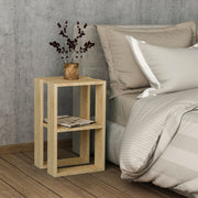 Tavolino comodino Lonie rovere 55x30x34 cm