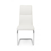 Sedia design  in ecopelle Bianco THELMA 44x58x h104 cm