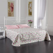 Letto in ferro matrimoniale con pediera Bianco ALICE 166x208x h128 cm
