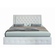 Letto matrimoniale contenitore Buttonsquare bianco testiera trapuntata con cornice