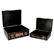 Rectangular brown wooden box 1-2 cm36x29h17