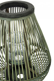 4x Lanterna Treppiede Bamboo Ver-Nero H61.5