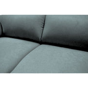 Divano Alenda 3 posti con piedini quadrati colore cenere scuro L 201 x P 92 x H 98 cm