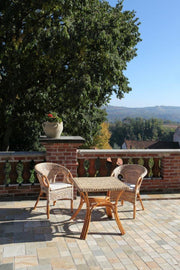 Poltrona giardino  lucrezia cm 60 x 60 x h 82/47 noce con cuscino