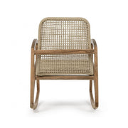 Poltrona dondolo per esterno in legno Teak Naturale ADELITA 62x84x h86 cm