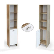 Colonna bagno con anta mobile salvaspazio cm 33 x 33 x 160 h