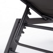 Lettino alto in alluminio  con ruote Hilde antracite 32h cm