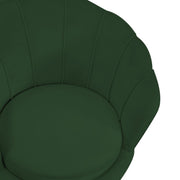 Poltrona velluto tulipan verde cm 73x72h77