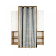 Guardaroba rovere con ante ed appendiabito da cabina o da camera