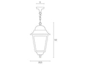 Lampada Sospesa in Alluminio Pressofuso con Diffusori in Vetro Trasparente nero