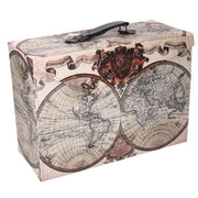 Rectangular globe eco-leather suitcase cm34x24h14,5