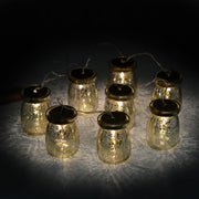 Garland for bottles wire 8 pieces platinum glass with led 200cm