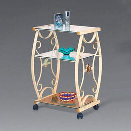 Carrello porta tv   in  ferro colore avorio  70x45xh.80 cm