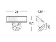 Applique Solare 1W Led 4000K  linea pixel  grafite
