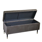 Rectangular beige velvet bench cm115x40h45
