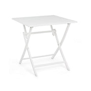 Tavolo da esterno pieghevole in alluminio Bianco ELIN 70x70x h71 cm