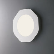 Plafoniera ottagonale Bianca LED integrato 39x h5 cm