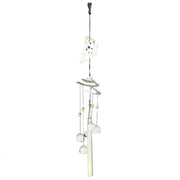 Campanello metallo con rana bianco cm10x10h61