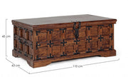 Cassapanca apribile Jaipur decorativa legno noce cm 110x 63x 45h