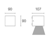 Applique 6W Led 4000K  linea lula  grafite