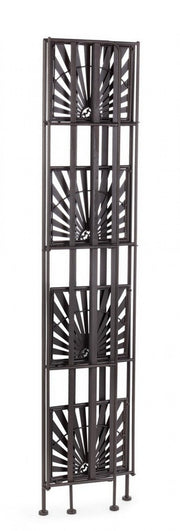 Scaffale pieghevole quattro ripiani in acciaio Marrone RAY 34x30x h153 cm