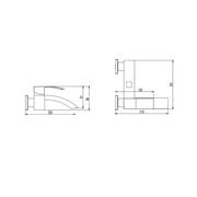 Miscelatore Doccia Esterna Cromato Riga 9.8 cm x 20.1 cm x 21.8 cm