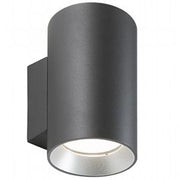 Lampada da parete in alluminio pressofuso con diffusori in vetro trasparente - 20W, 2120 lumen, luce calda grafite