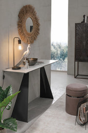 Specchio con cornice Illusion Naturale  Cod.0242648