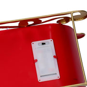 Babbo natale metallo slitta rosso cm32x17h29