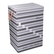 Cestone tessuto laundry grigio con coperchio cm40x30h60
